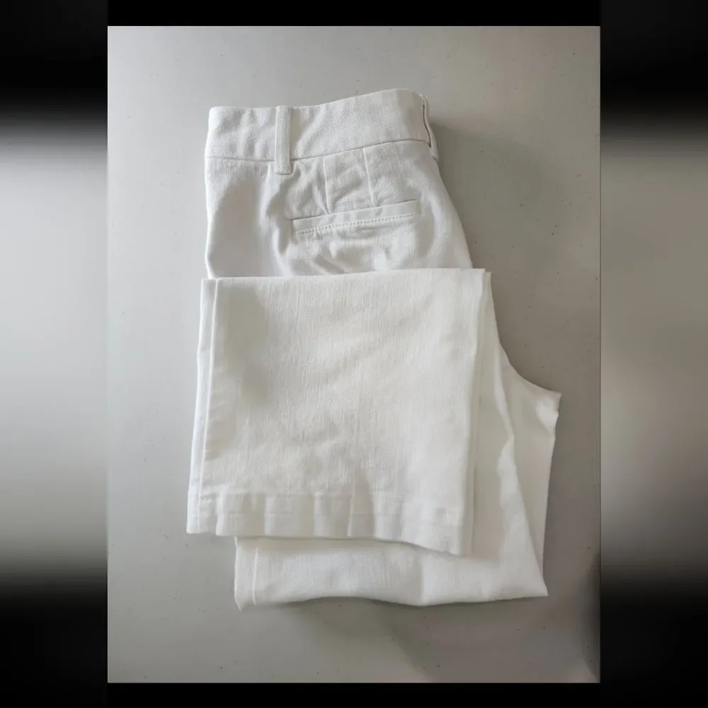 White Straight-Leg Pants